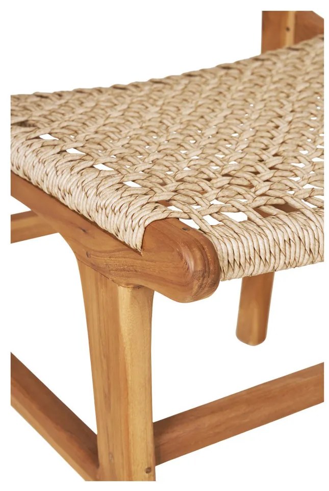 Derby étkezőszék, teakfa/polyrattan, natúr