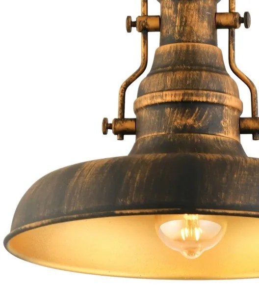 Csillár láncon 1xE27/40W/230V bronz