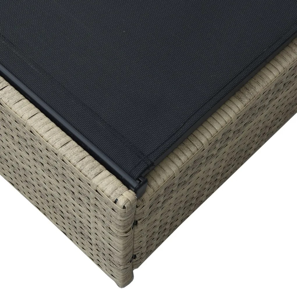 Napozóágy Bézs 60x200x27 cm Polyrattan