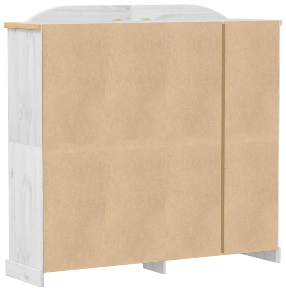 fehér Corona tömör fenyőfa ruhásszekrény 194 x 52 x 186 cm