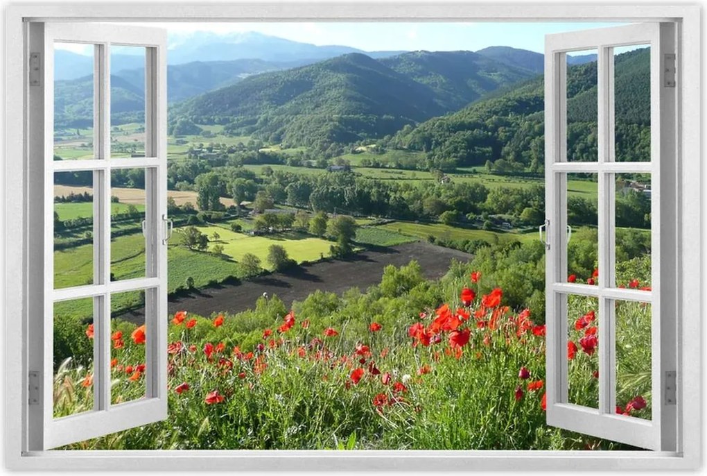 Poszterek 120x80 Virágos kilátás a hegyekben