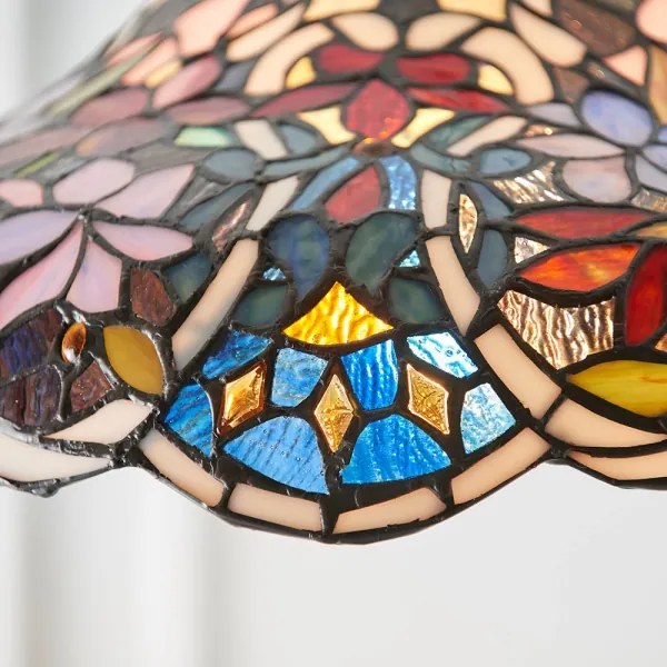 Endon 64325 - Tiffany SULLIVAN láncos csillár 1xE27/60W/230V Ø 40 cm