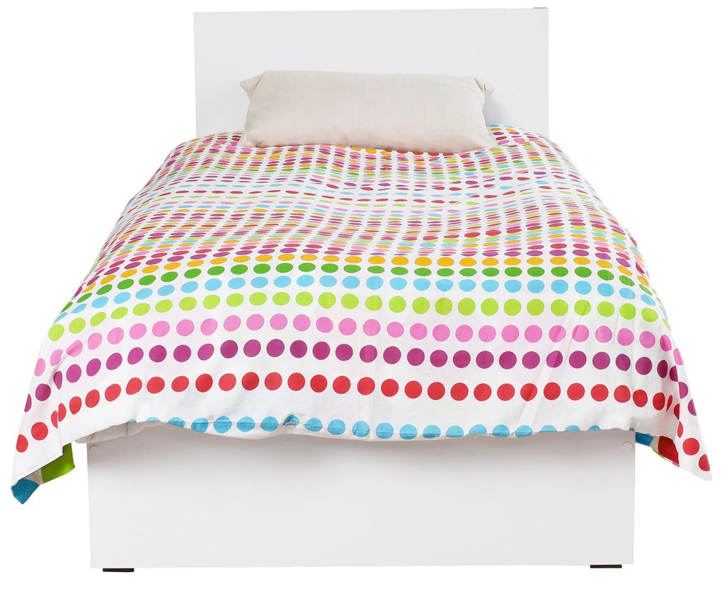 Egyszemélyes ágy 90 cm Vobima 1 (fehér) (ágyráccsal). 1094823