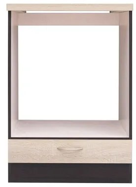 Alsó konyhaszekrény a sütő alá Julian DPK/60/82 (Wenge + Sonoma tölgy). 798186