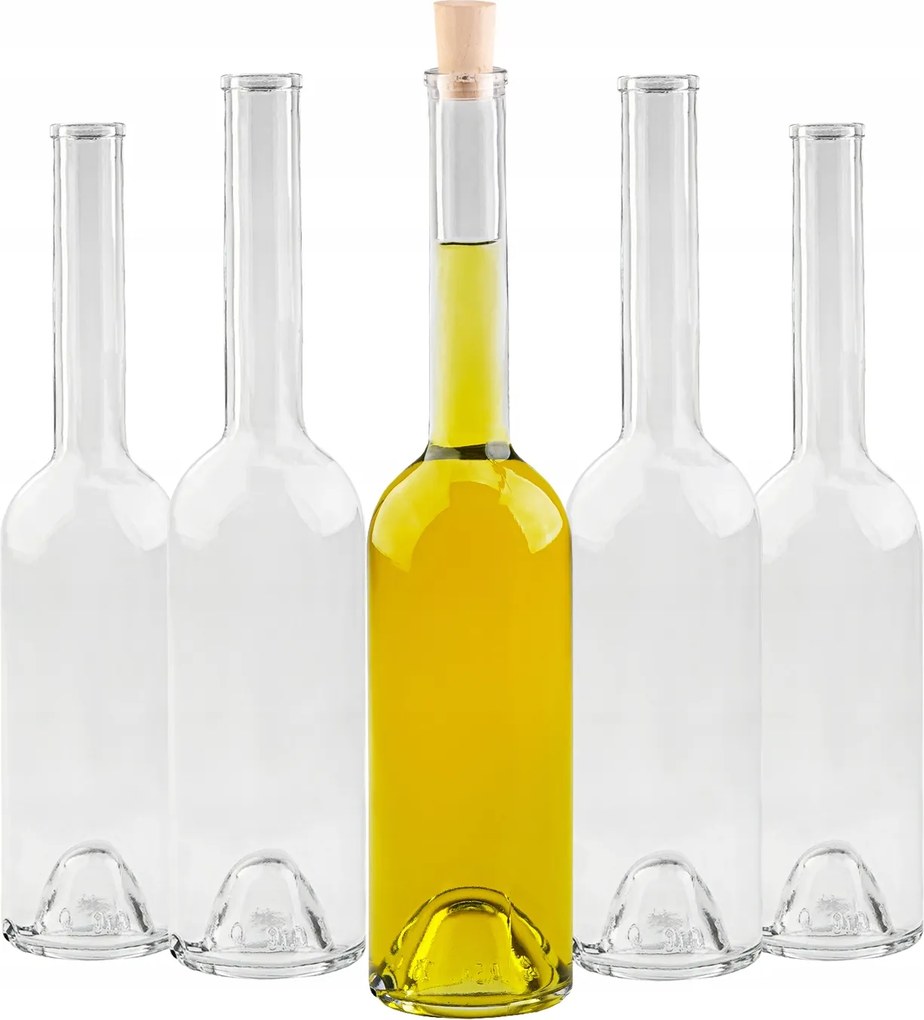 20x Fenice 500 Ml-es Üvegpalack Olíva Ecet Gyümölcslé Természetes Dugókkal