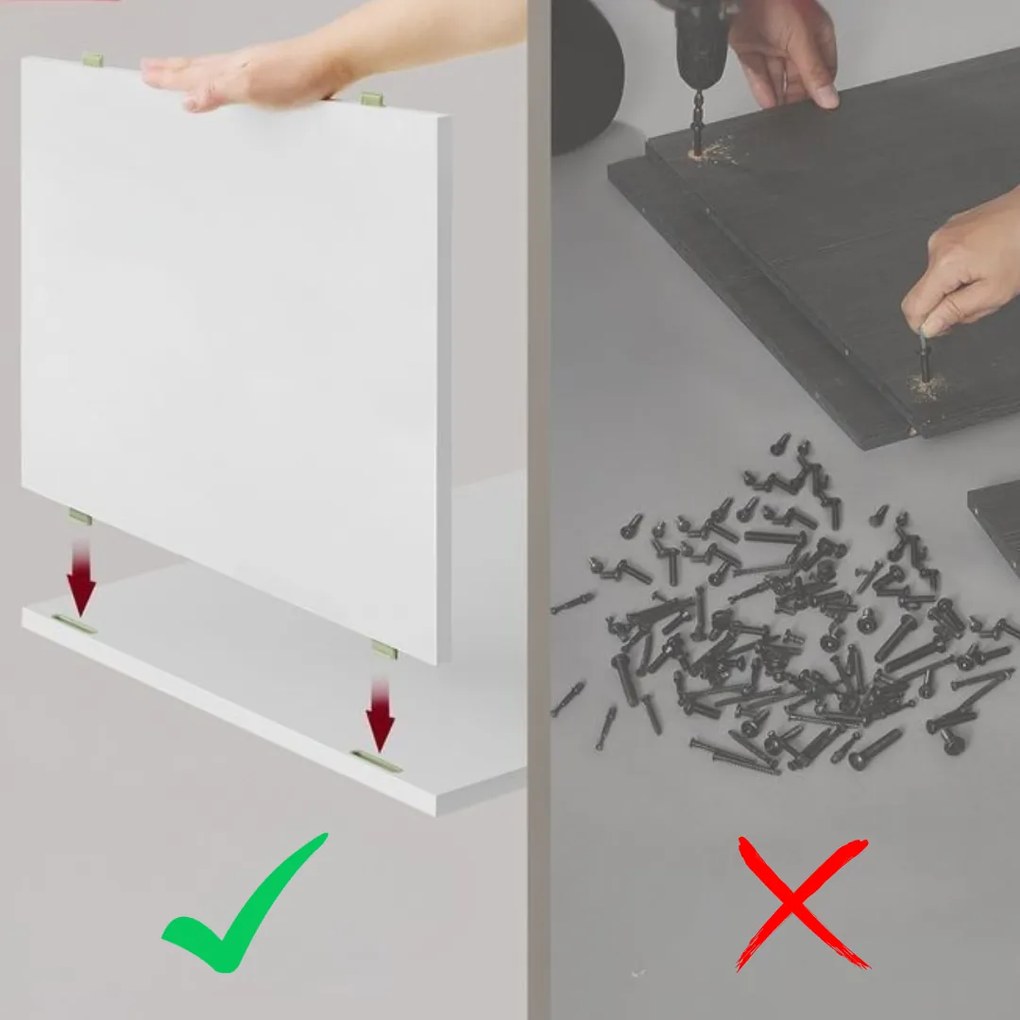 Vasagle Éjjeliszekrény RAMONA, 58x35x45 cm, matt fehér/bézs