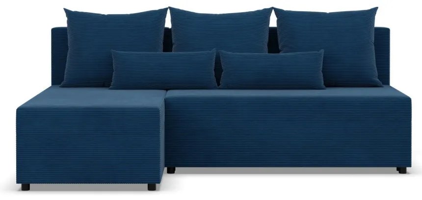 Nobu sarokkanapé, kordbársony, univerzális oldal, kék