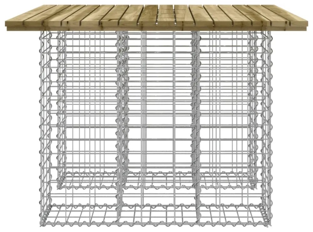 impregnált fenyőfa gabion kerti pad 100 x 102 x 72 cm