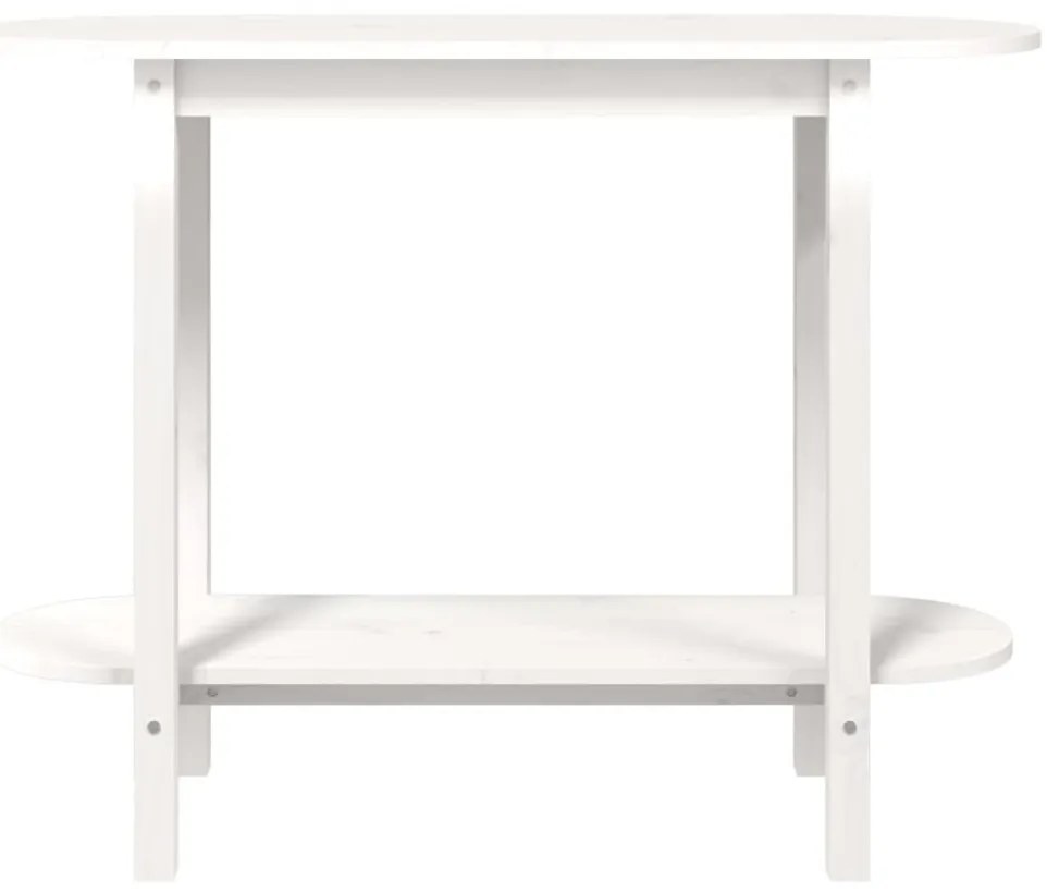 Fehér tömör fenyőfa tálalóasztal 110 x 40 x 80 cm