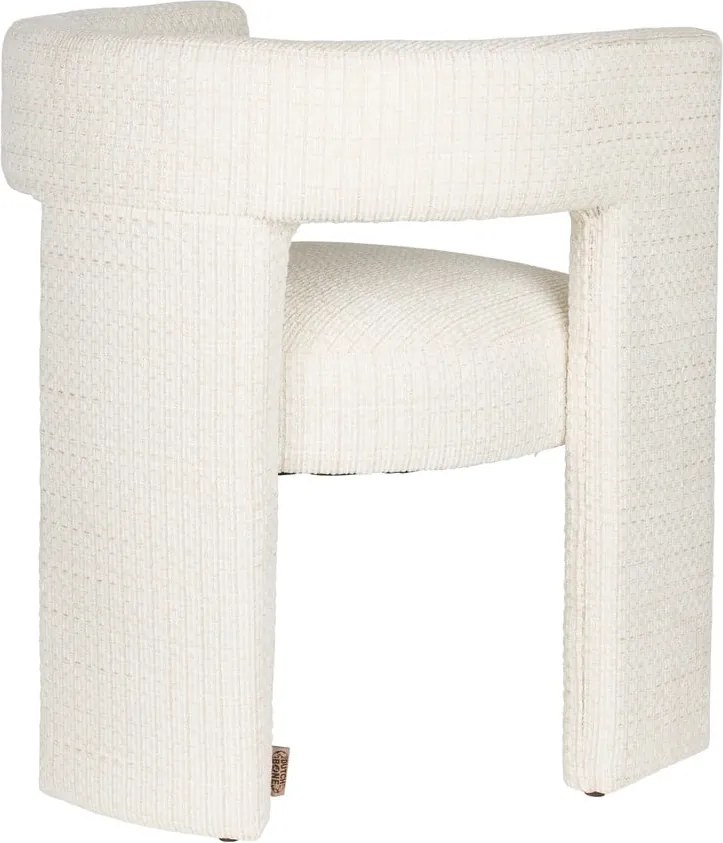 Krémszínű kárpitozott karfás étkezőfotel Medina – Dutchbone