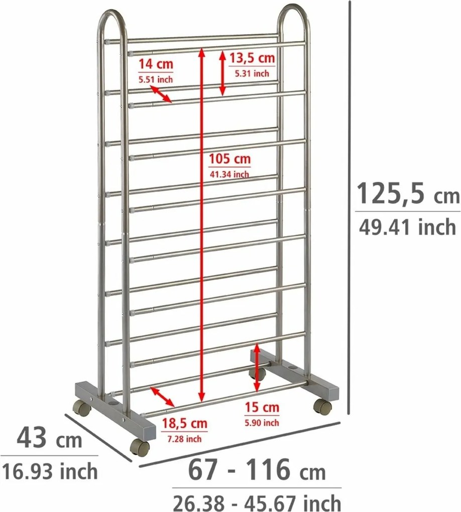 Wenko GIANT teleszkópos fém cipőtartó