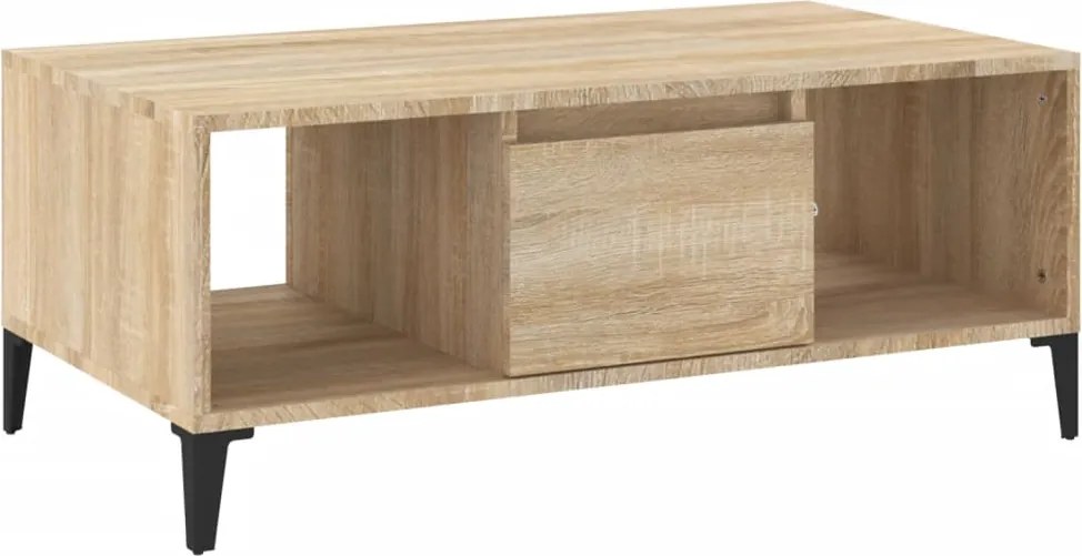 vidaXL sonoma tölgy színű szerelt fa dohányzóasztal 90 x 50 x 36,5 cm