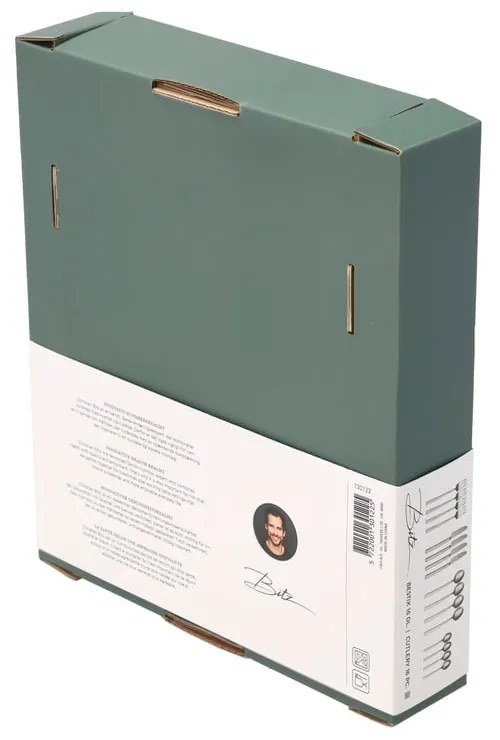 Matt ezüstszínű acél evőeszköz készlet 16 db-os – Bitz