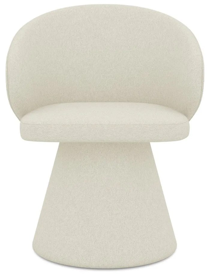 Krémszínű kárpitozott étkezőfotel Uala – Makamii