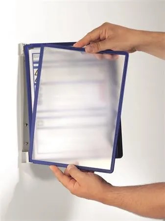 Bemutatótábla tartó, fali, 5 db bemutatótáblával, DURABLE VARIO® WALL 5, sötétkék (DB555107)