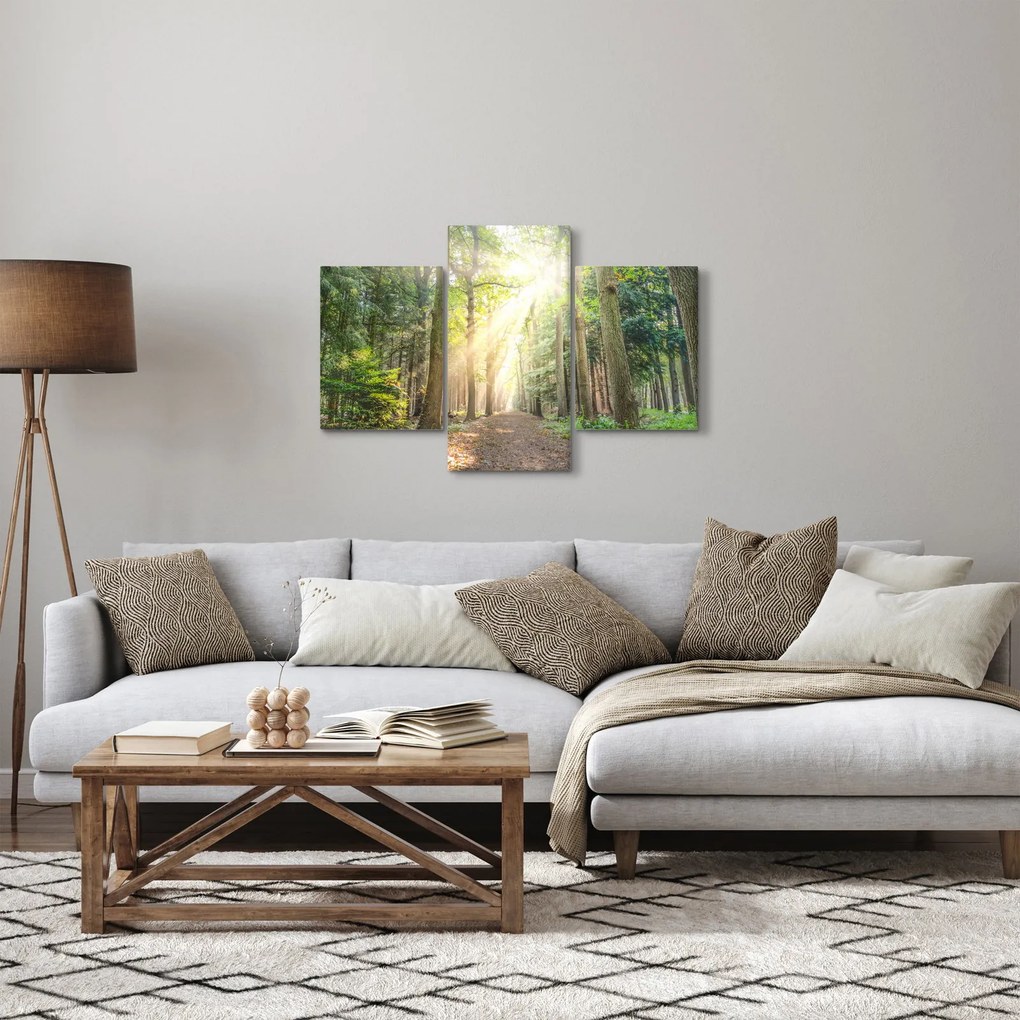 Egy ösvény képe az erdőben (90x60 cm)