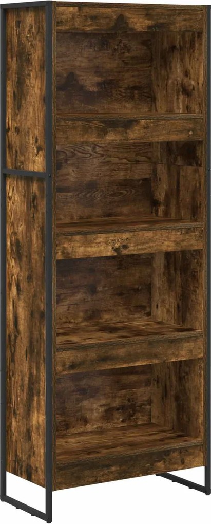 vidaXL Könyvespolc Füstös tölgy 80 x 30 x 155 cm Faanyag