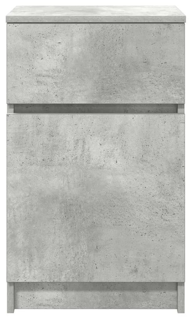 2 db betonszürke szerelt fa éjjeliszekrény 39x35x65 cm