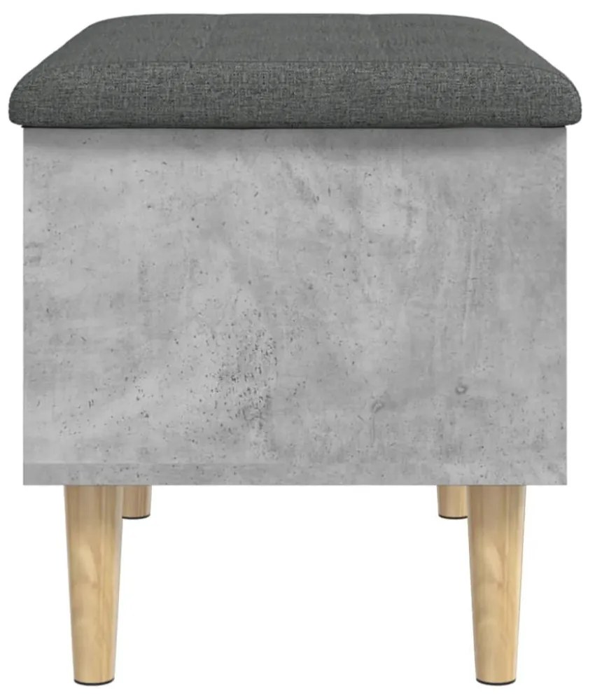 betonszürke szerelt fa tárolópad 62x42x46 cm