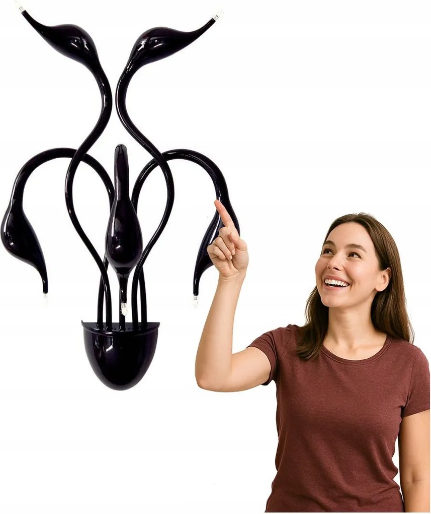 Fali lámpa Swan MB8098-5A Black Italux
