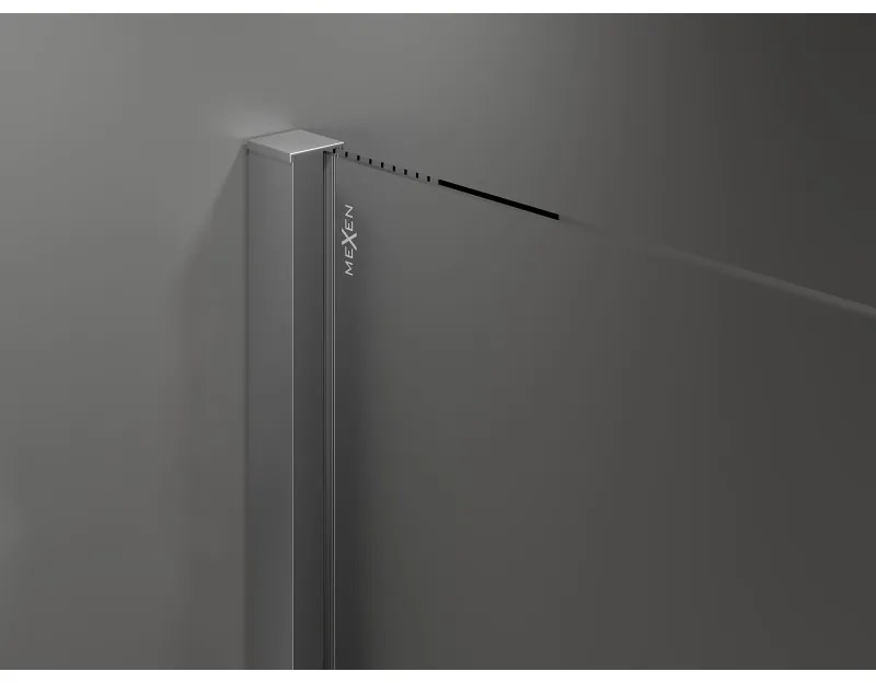 Mexen Velar Duo, tolózuhanyajtó nyitáshoz 180 cm, 8 mm átlátszó üveg, polírozott grafit, 871-180-000-02-95