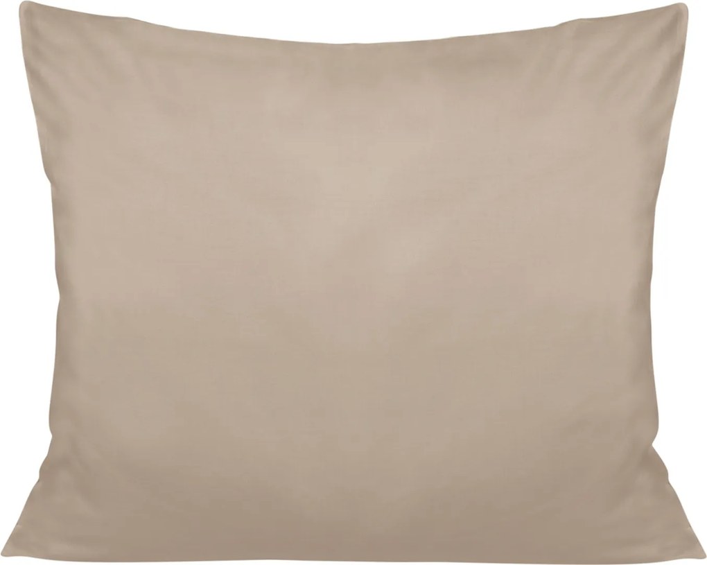 Pamut-szatén párnahuzat 50x60 egyszínű sötét bézs