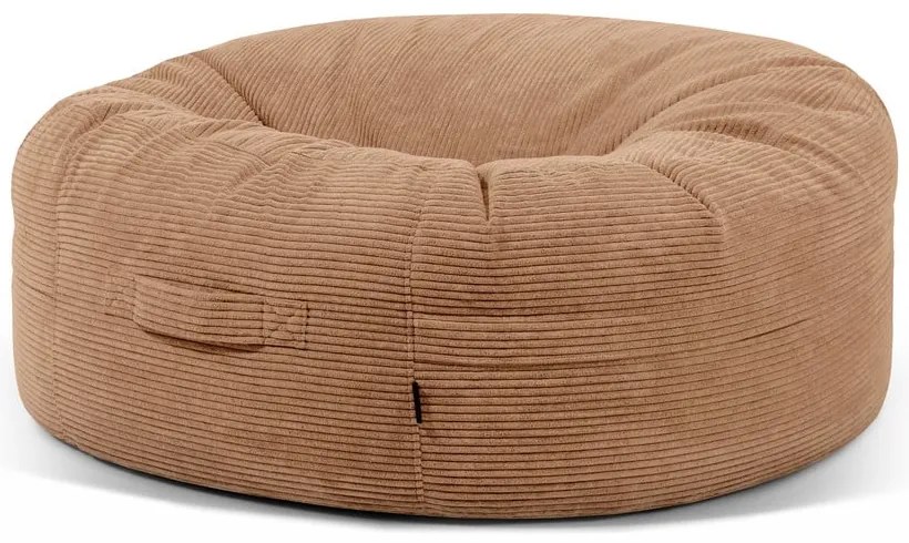 Barna kordbársony babzsákfotel Roll 135 – SLOWDOWN