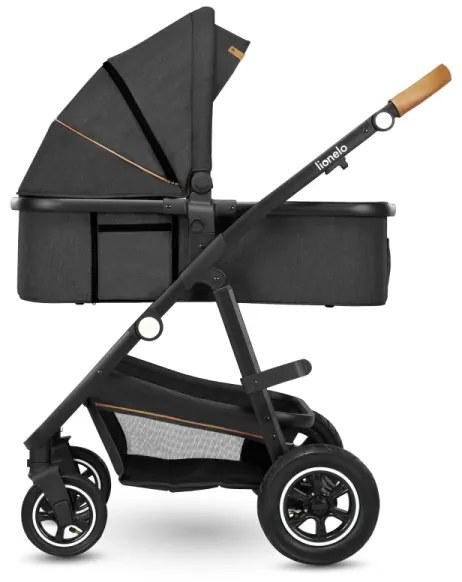 Lionelo - Kombinált babakocsi 2 az 1-ben AMBER szürke grafit