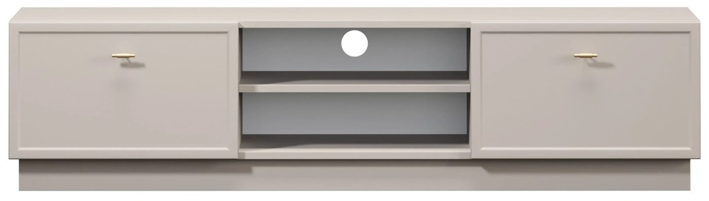 Lorini fiókos TV szekrény 150 cm - kasmír / arany T-bar fogantyúk