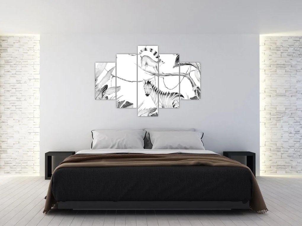 Kép - Akvarell dzsungel (150x105 cm)