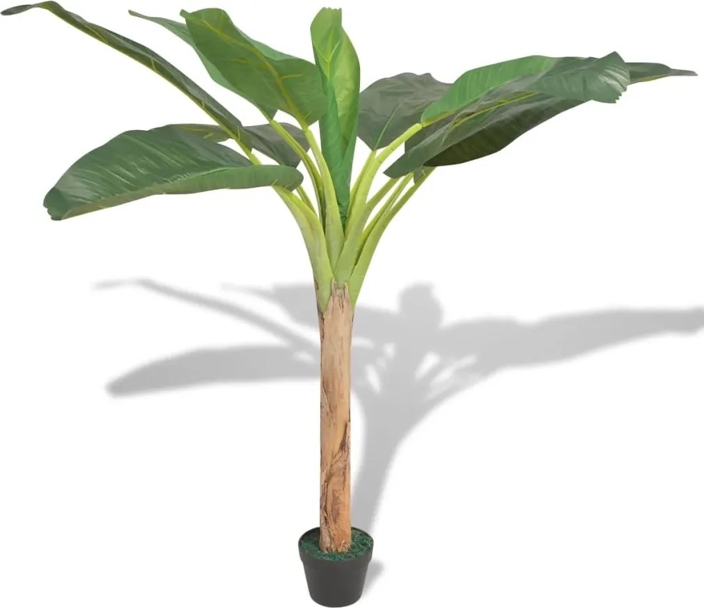vidaXL műbanánfa virágcseréppel 150 cm zöld
