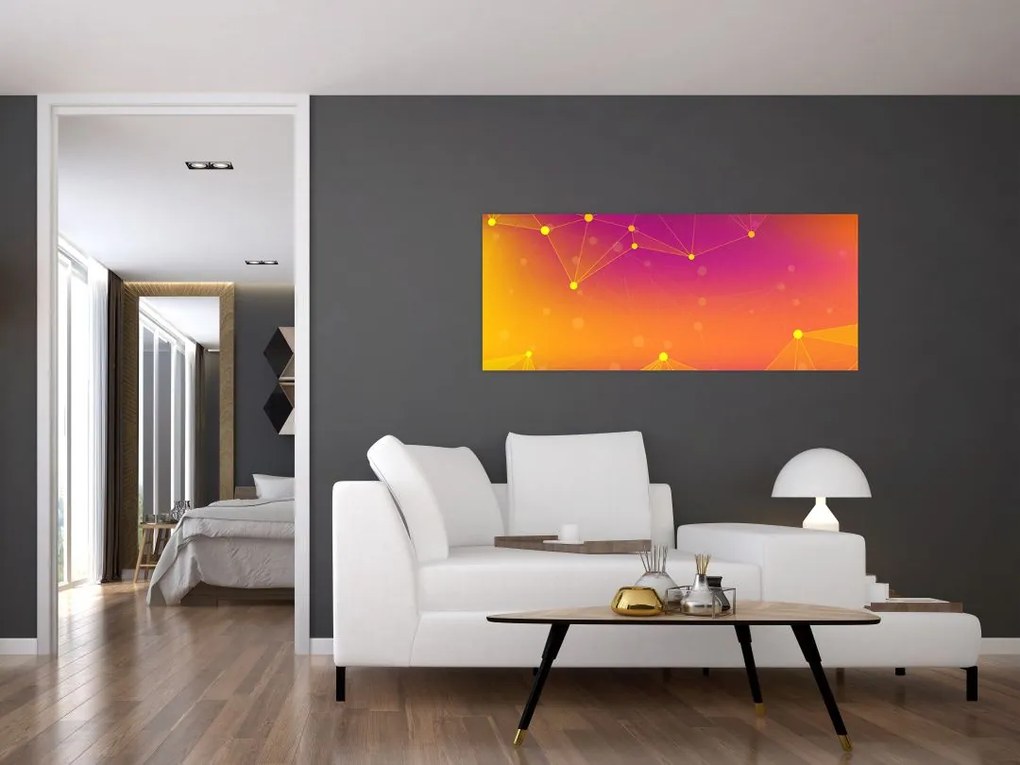 Szines absztrakt kép (120x50 cm)