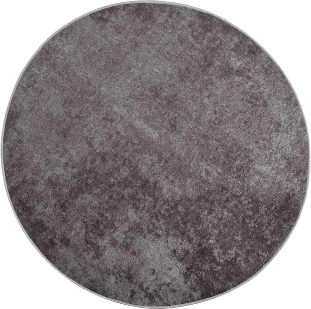 vidaXL szürke csúszásmentes mosható szőnyeg φ 120 cm