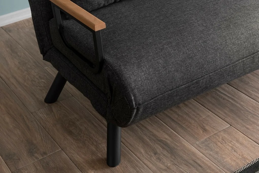 Sando 2 Dark Grey kinyitható kanapé