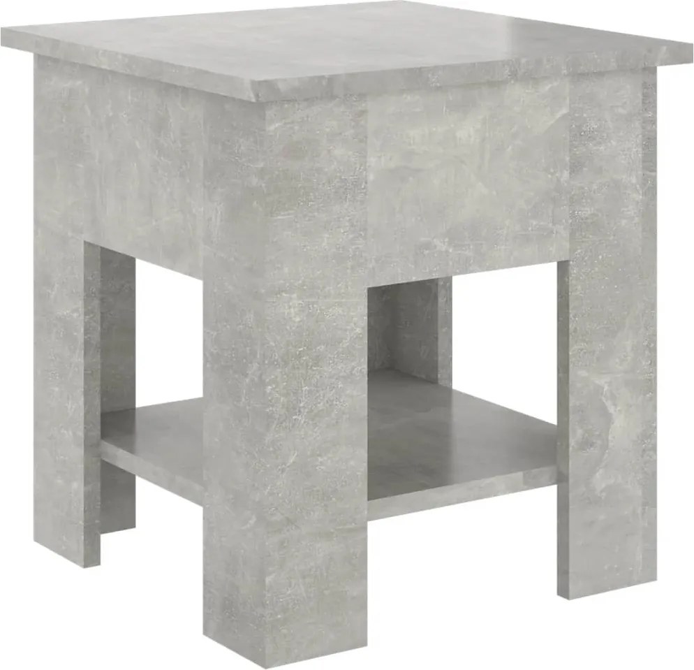vidaXL betonszürke szerelt fa dohányzóasztal 40x40x42 cm