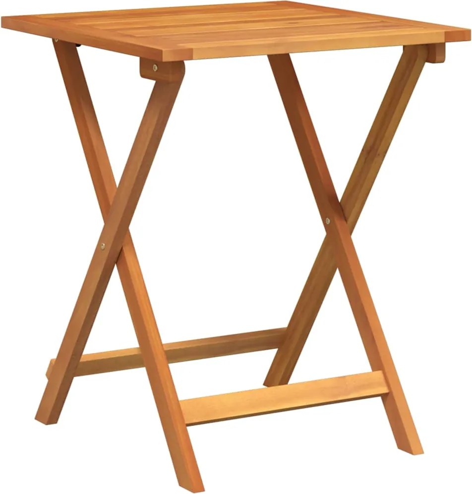 vidaXL Kerti Asztal Természetes 60 x 60 x 72 cm Tömör Akácfa