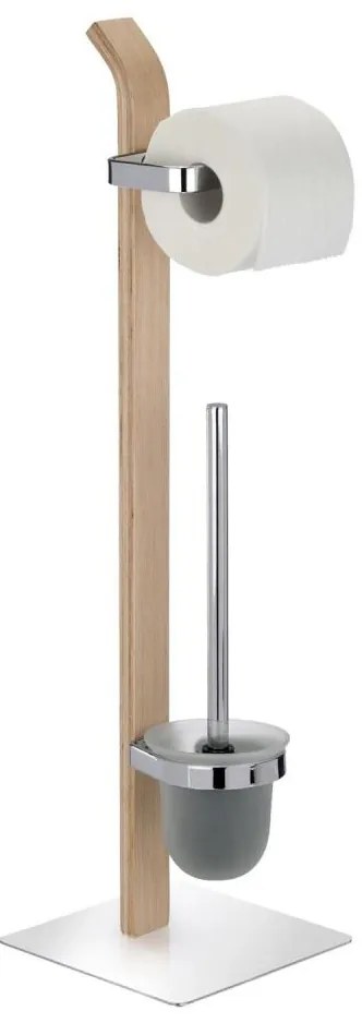WENKO 20397100 - WC-kefe SAMONA 20x71,5 cm króm/barna/szatén
