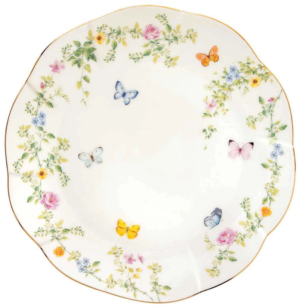 Pillangós porcelán lapostányér Dancing Butterflies