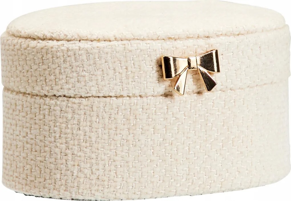 Ékszertartó Doboz Poliészter 12 X 6,5 X 10 CM Rekesszel És Tükörrel