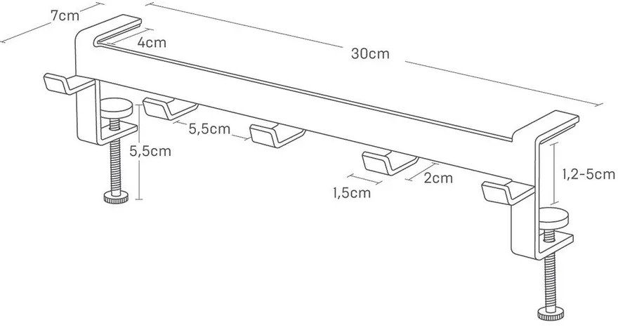 Matt fehér állítható acél akasztó Tower – YAMAZAKI
