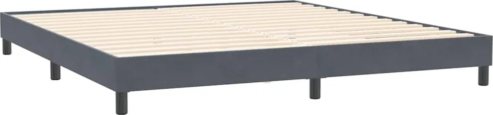 vidaXL sötétszürke bársony ágykeret matrac nélkül 200x220 cm