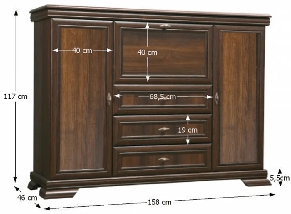 KORA KK6P komód, önálló king