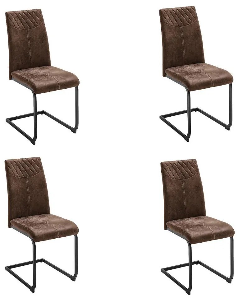 VIVIEN étkezőszékek, 4 db, barna