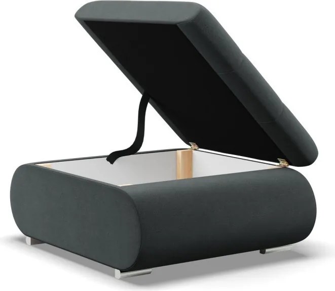 Tokio puff, bársony, szürke