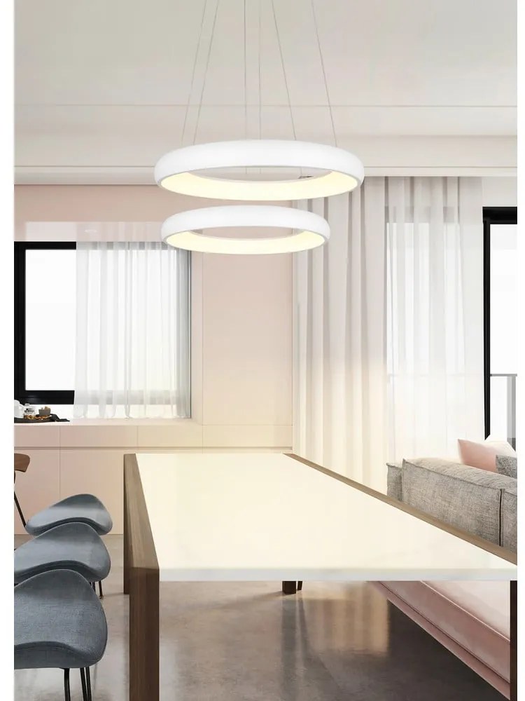 Fehér LED dimmelhető függőlámpa fém búrával ø 46 cm Cardona – Trio