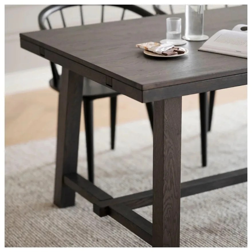 Brooklyn sötétbarna tölgyfa étkezőasztal, 170 x 95 cm - Rowico