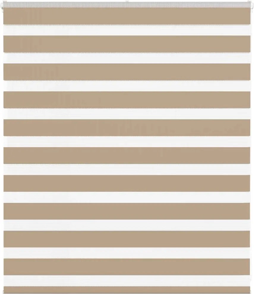 vidaXL zebrafüggönnyel homokbarna szövetszélesség 125,9 cm poliészter