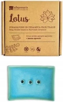 Kerámia szappantartó Fair Trade, Lotus, La Saponaria