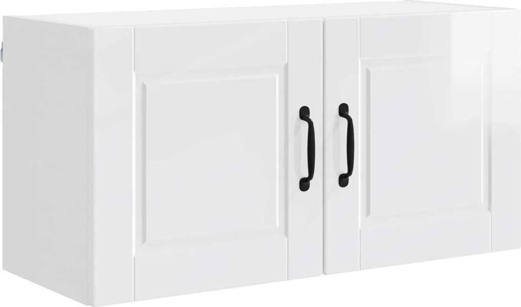 vidaXL Konyhaszekrény Magas Fényű Fehér 80 x 31 x 40 cm Faanyag