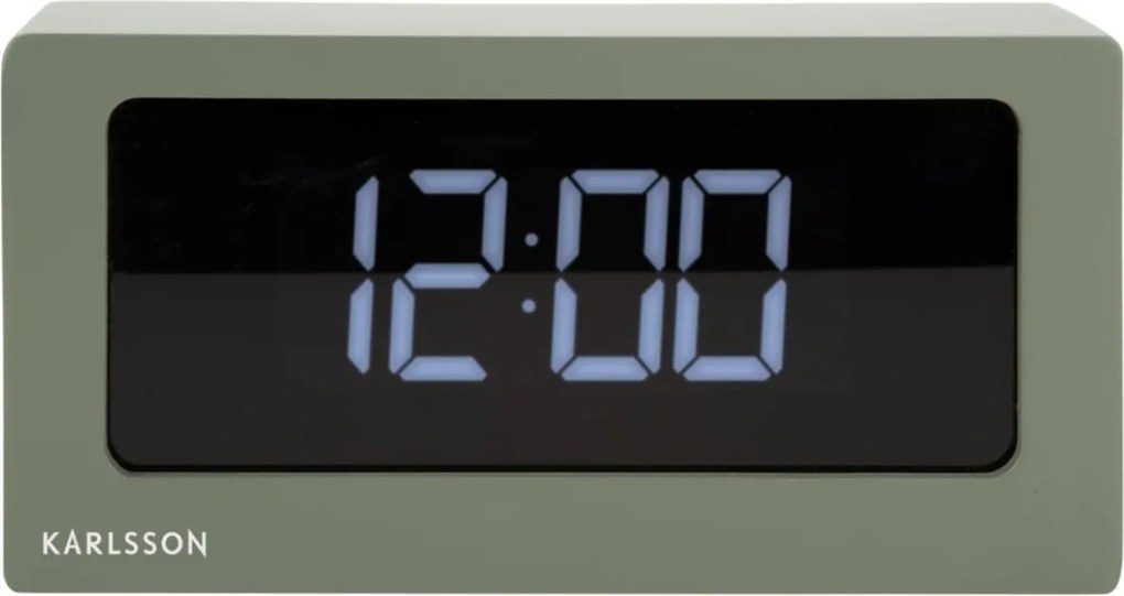 Asztali óra zöld elektronikus digitális hőmérővel Flip Boxed Led